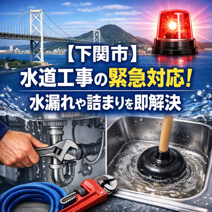 【下関市】水道工事の緊急対応！水漏れや詰まりを即解決